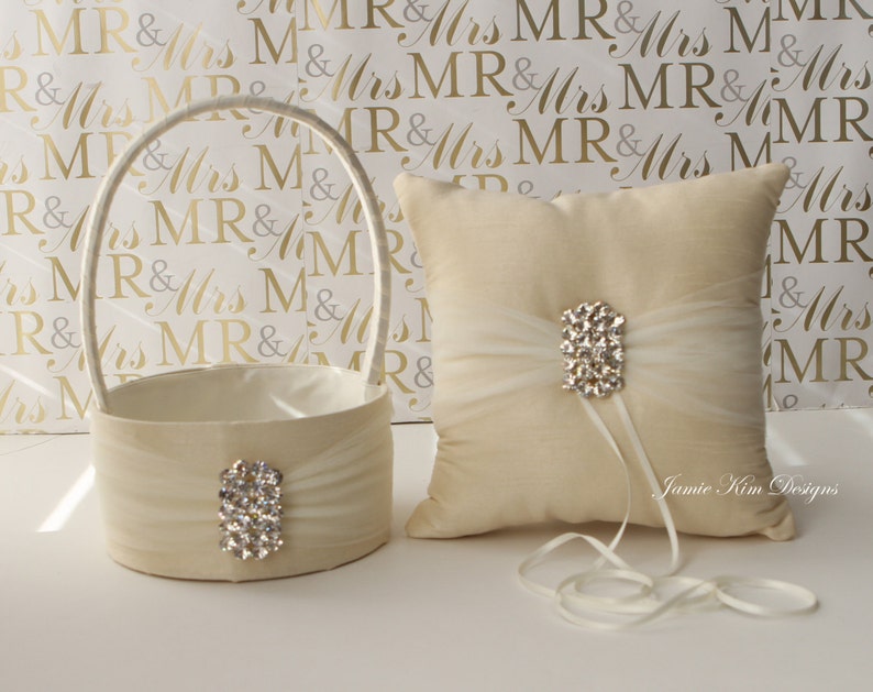 Handmade Ring Bearer Pillow & Flower Girl Basket Custom Made Etsy