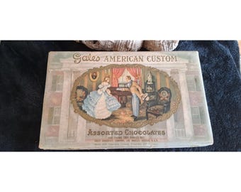 Gales American Custom Assorted Chocolates Pralinenschachtel 1940'S-1970
