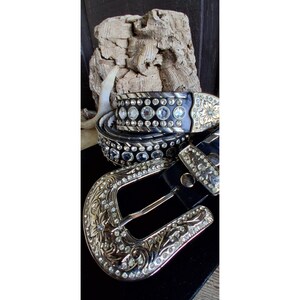 80s Rhinestone Belt - Etsy display picture 2