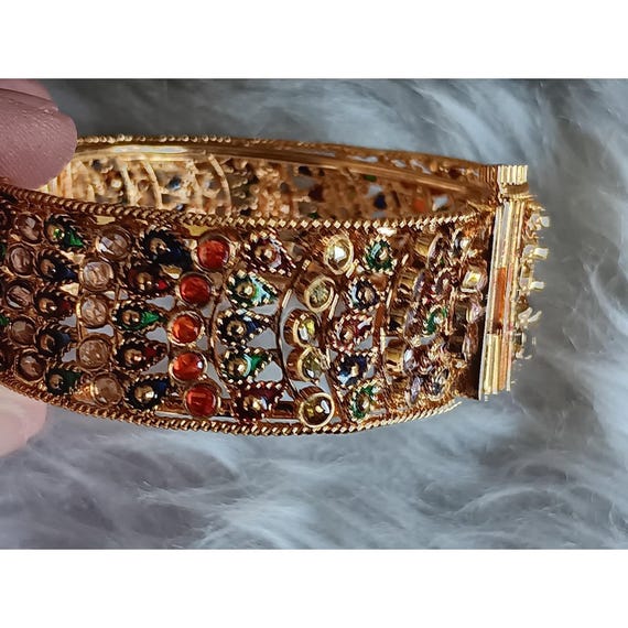 Indian Kada Bangle: Multicolor Ethnic Cuff Bracelet