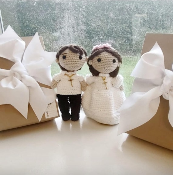 Boy and Girl Confirmation Crochet Doll Personalized