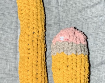 Giant Plush Hand knitted pencil!