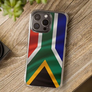 South Africa Flag iPhone Case | Clear Magnetic Impact PhoneCase