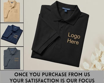Gold Script Initial Monogram Polo