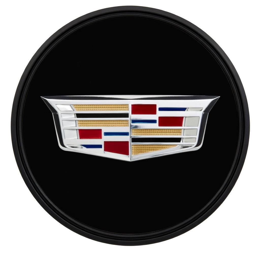 キャデラックエンブレム キャデラック（Cadillac） エンブレム 1枚 ホイールセンターマーク59φ