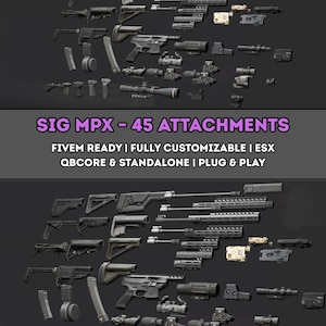 FiveM SIG MPX Weapon Mod | Fully Customizable Gun ESX QBCore & Standalone | High Quality | Plug and Play | Tactical Attachments