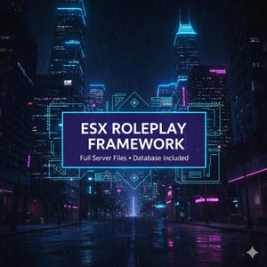 ESX Roleplay Server Package – Complete 5GB Framework Build – Structured Files & SQL Database – Instant Digital Download