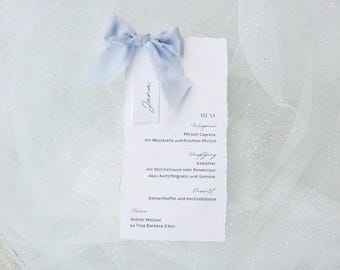 Gör-det-själv-placeringskort | Placeringskort för bröllopsmenyer | Handgjorda bordsdekorationer med pappersliknande utseende | Minimalistiska bröllopsmenyer och placeringskort | Gör-det-själv-menykort