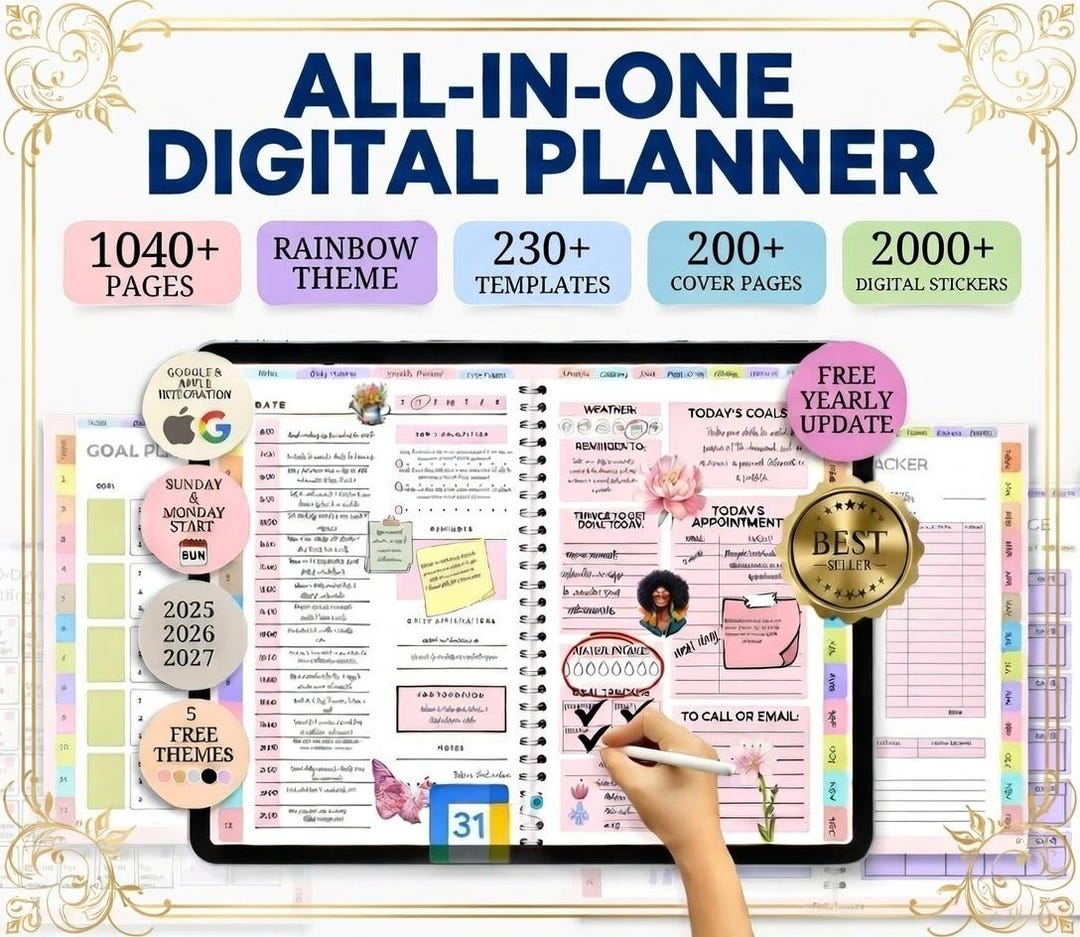 Ultimate 2026 Digital Planner Bundle | Daily, Weekly Monthly PDF ...