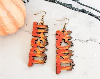 Bloody Treat of Treat Earrings, Halloween Scary Earrings