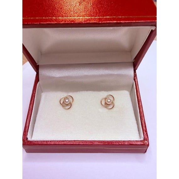 14kt gold pearl earrings