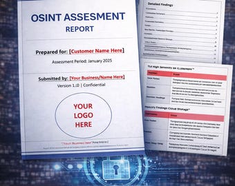 OSINT評価レポートテンプレート - サイバーセキュリティ調査（Microsoft Word .DOCX）