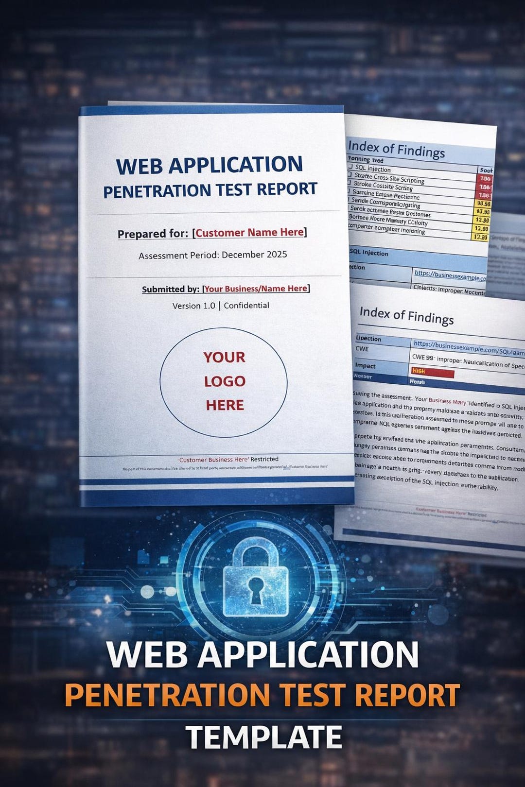 penetration testing report Images High Quality Grahic Web Application Penetration Test Report Template (professional & Client ...