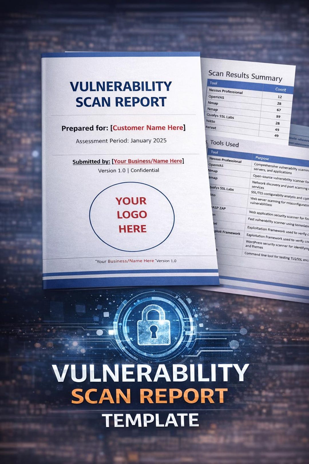 Vulnerability Scanning Report Template | Cybersecurity Assessment ...