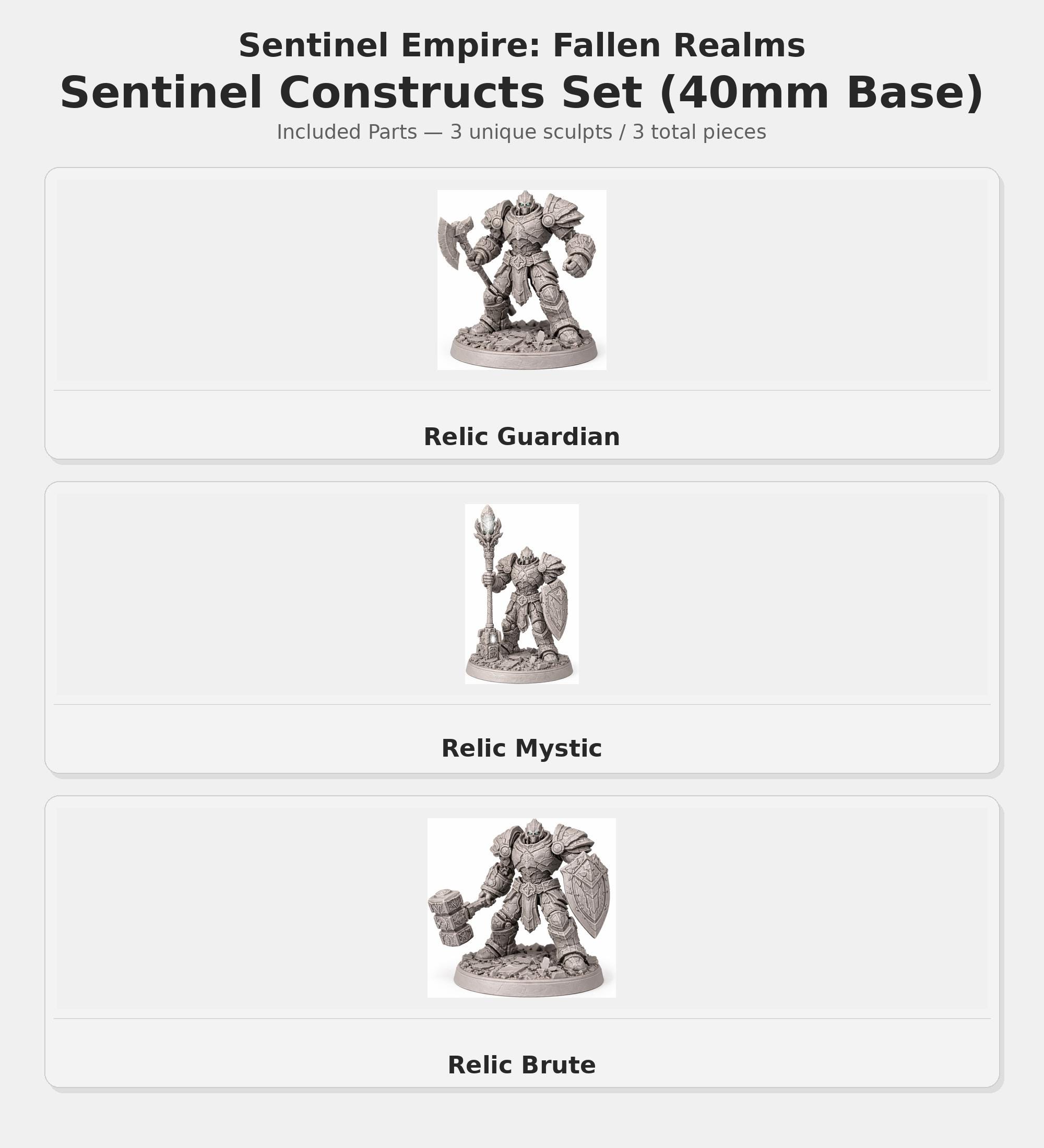 Sentinel Construct Sentinel Construct Relics Miniatures | Fallen Realms Miniatures ...