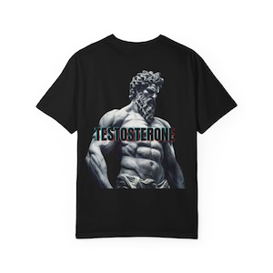 Testosterone Statue T-Shirt | Classical Sculpture Graphic