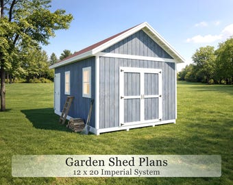 Garden Shed Plans | 12x20 DIY Storage Building Guide | PDF Download