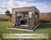 Backyard Studio Plans | Modern Minimal Cabin Design | Instand Download