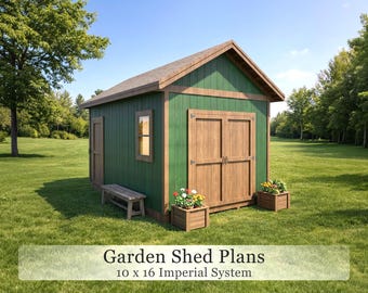 10x16 Gable Roof Shed Plans | Step-by-Step Construction Guide PDF