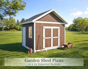 Garden Shed Plans | 12x12 Additional Warehouse Building | PDF Download