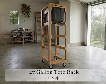 27 Gallon Tote Storage Rack Build | DIY Rolling Garage Organizer | Instant Download