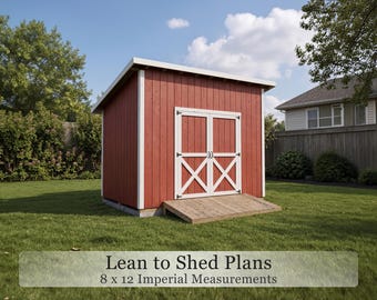 8x12 Shed Floor Plans | DIY Backyard Storage Building (PDF Download)