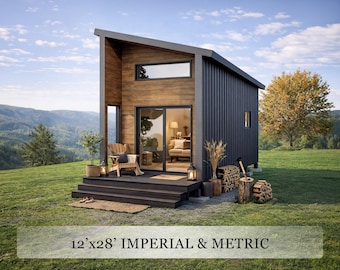 Tiny House Plans | 12'x28' Small Home | PDF Download