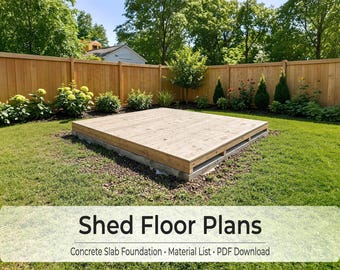 12x20 Shed Floor Plans PDF | DIY Shed Base Foundation | Concrete Slab Blueprint | Storage Shed Floor Layout | Cut List