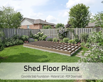 10x20 Shed Base Blueprint PDF | DIY Storage Shed Floor Plans | Concrete Foundation Layout | Material List | Cut List