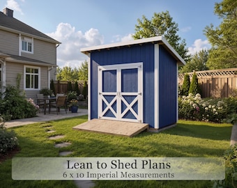 6x10 Lean-To Storage Shed Plans | Backyard Tool Hideaway PDF