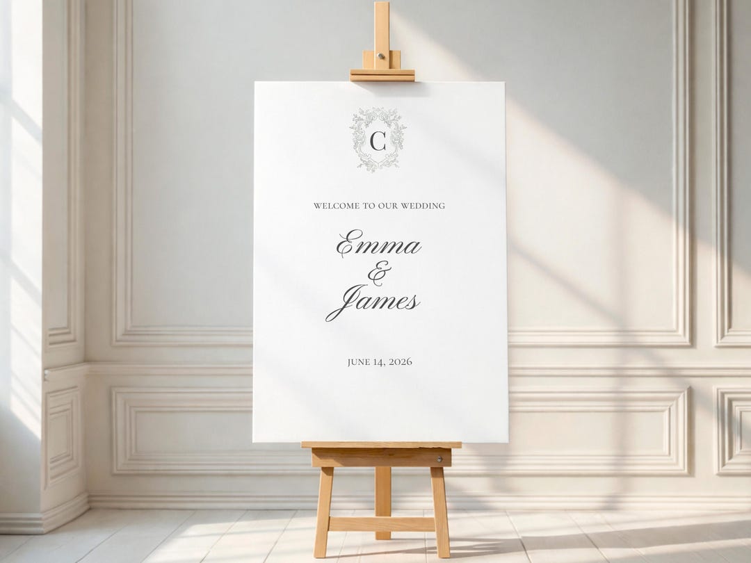 Editable Wedding Welcome Sign Template | Editable Canva Design - Etsy