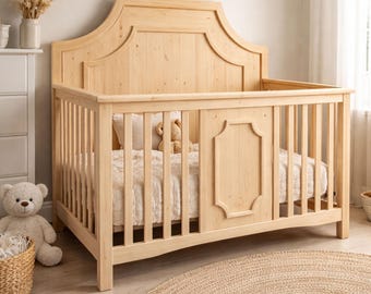 Planos de cuna moderna en PDF, plano sencillo de madera para bebé (descarga digital)
