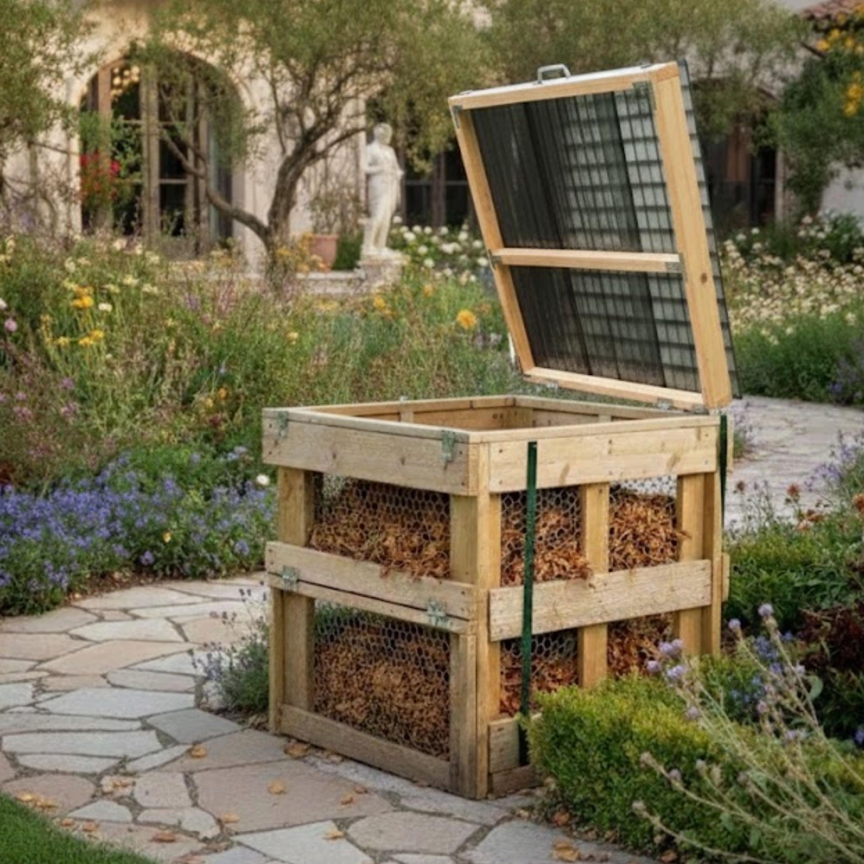 Wooden Compost Bin DIY Plans, Outdoor Garden Compost Box (PDF Plan) - Etsy