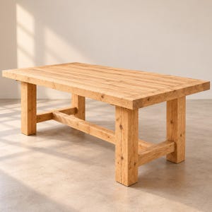 Patio Table Plans, 2x4 Picnic Table, DIY Outdoor Dining Table, Wooden Garden Furniture, Woodworking PDF