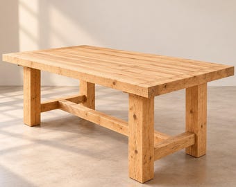 Patio Table Plans, 2x4 Picnic Table, DIY Outdoor Dining Table, Wooden Garden Furniture, Woodworking PDF