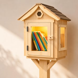 Little Free Library Plan | DIY Outdoor Book Sharing Box Blueprint PDF