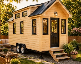 Plans de mini-maisons modernes | Plan de caravane mobile (PDF) | Conception de cabane à faire soi-même