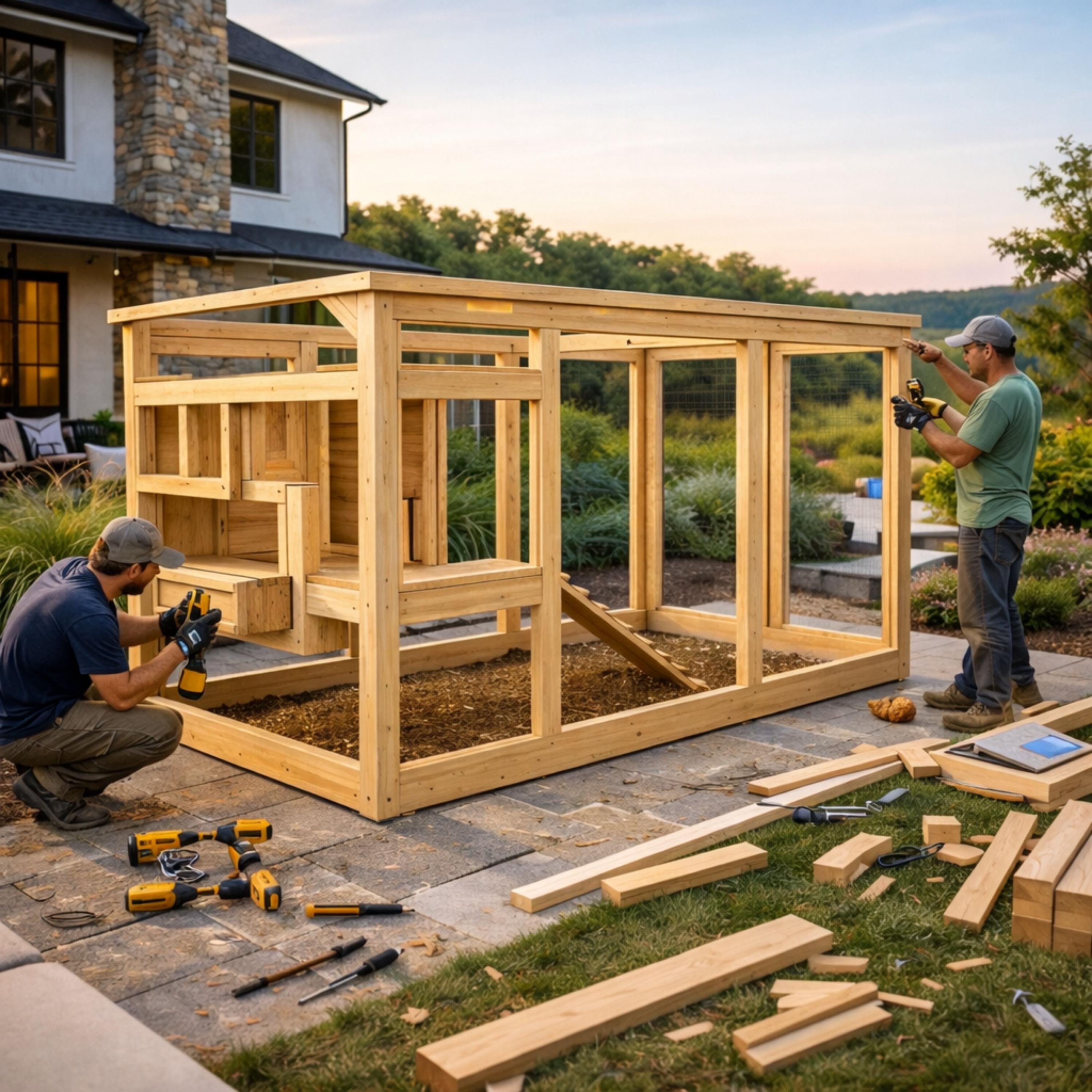 Chicken Coop Plans PDF Instant Download, DIY Backyard Hen House Poultry ...