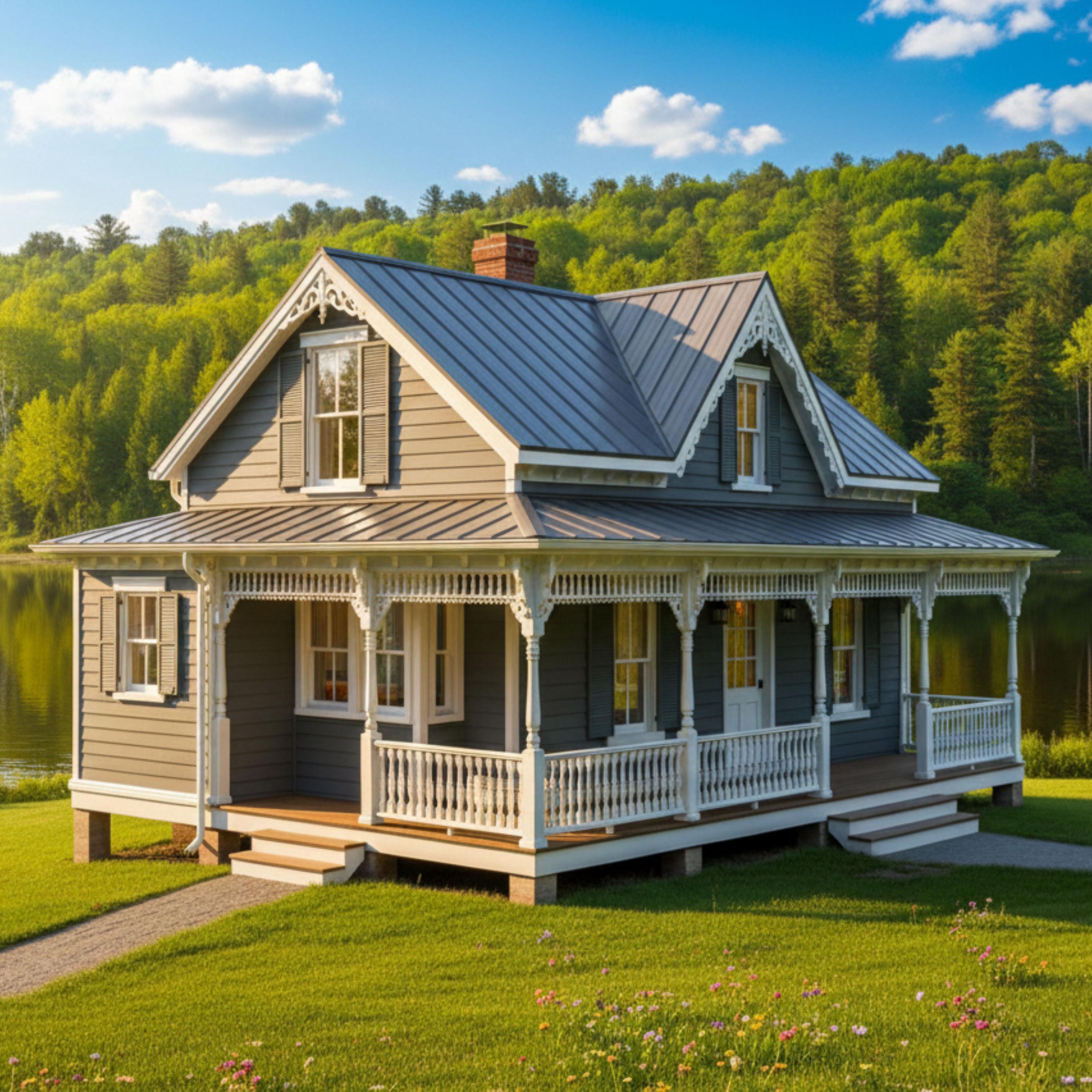 Rustic Farmhouse Blueprint, 4 Bedroom Gable Ranch, Barndominium Floor ...