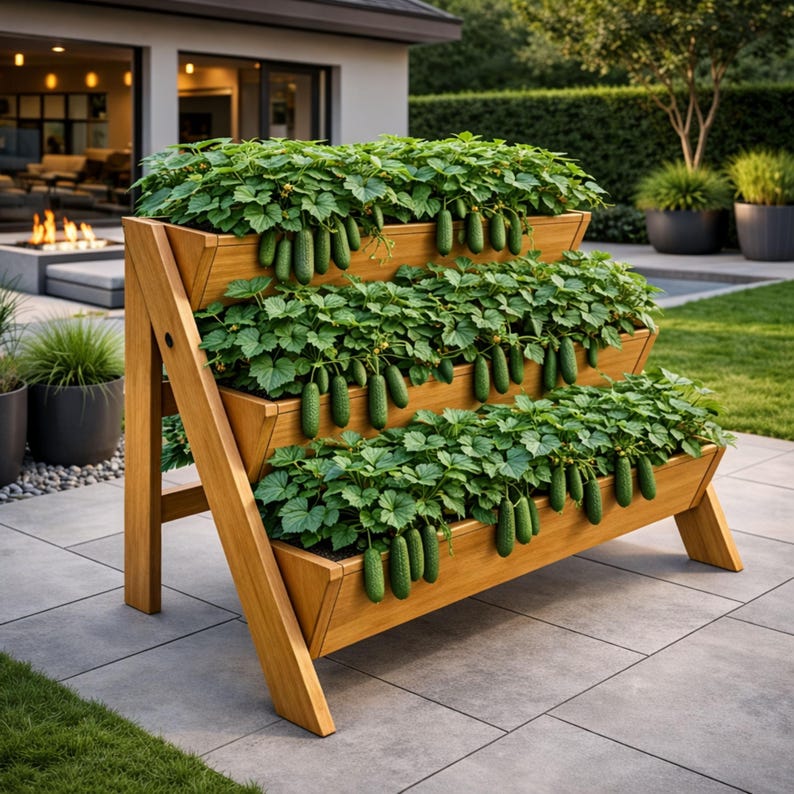 3 Tier Planter Box Plans, Raised Herb Garden Build Guide (PDF) - Etsy