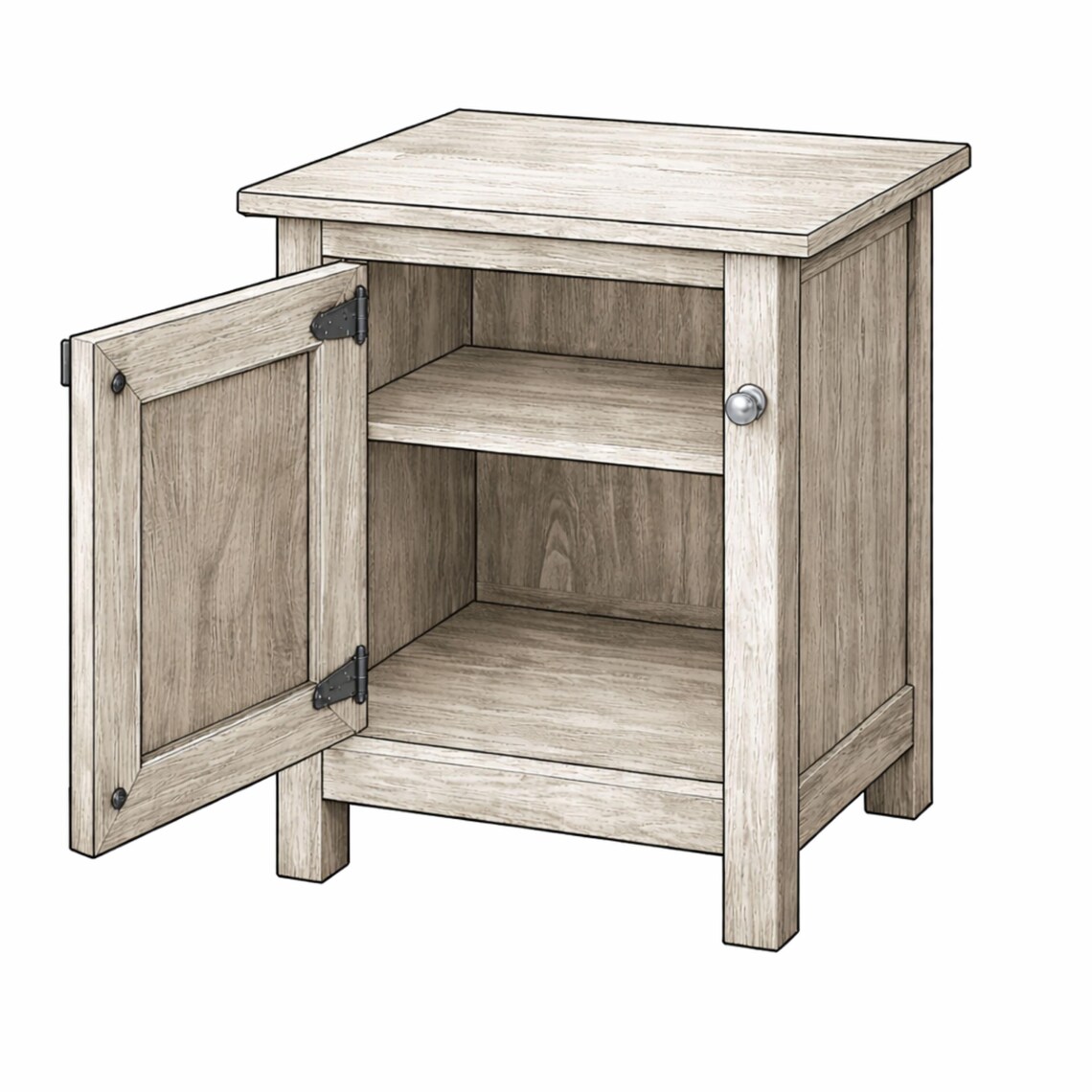 DIY Farmhouse Nightstand Plans, Rustic Bedside Table Woodworking PDF - Etsy