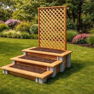 3 Tier Raised Garden Bed, DIY Planter Box Build, Woodworking Garden PDF ...