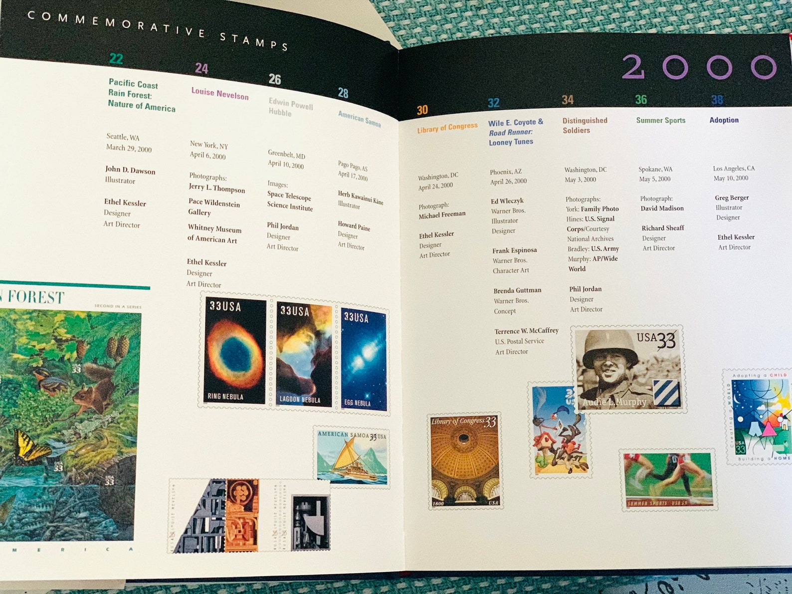 Stamp Collection Commemorative Y2K Yearbook 2000 FREE Etsy