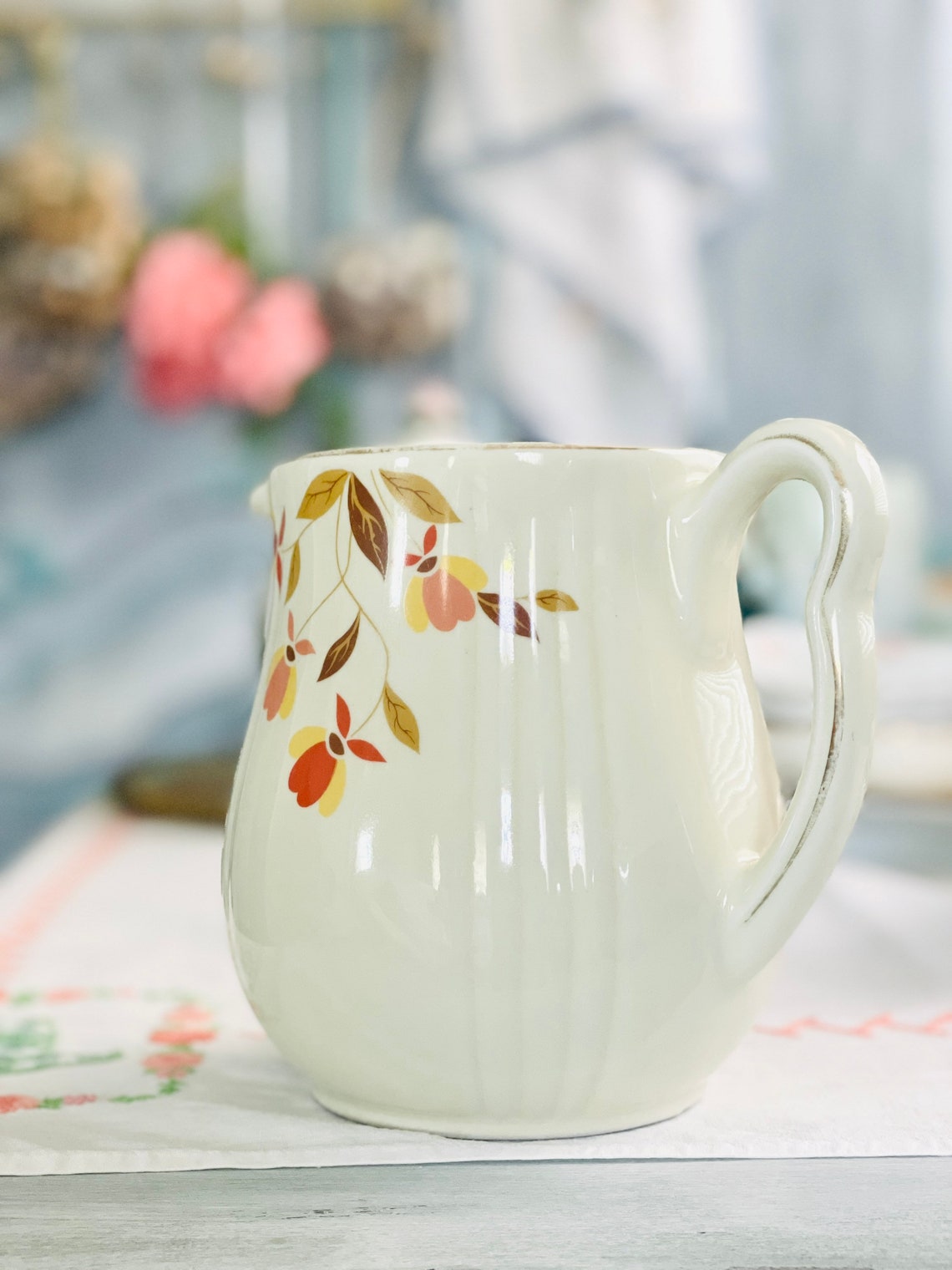 Vintage Pitcher Ceramic Hall's Jewel Tea Pitcher Jug Etsy