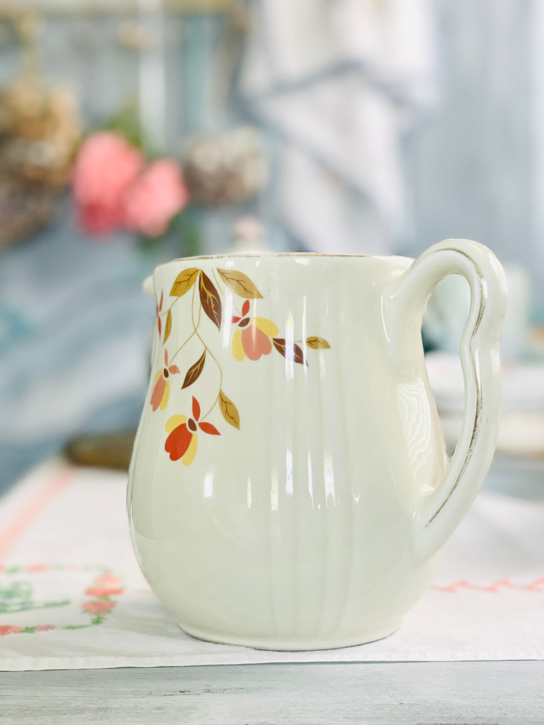 Vintage Pitcher Ceramic Hall's Jewel Tea Pitcher Jug Etsy