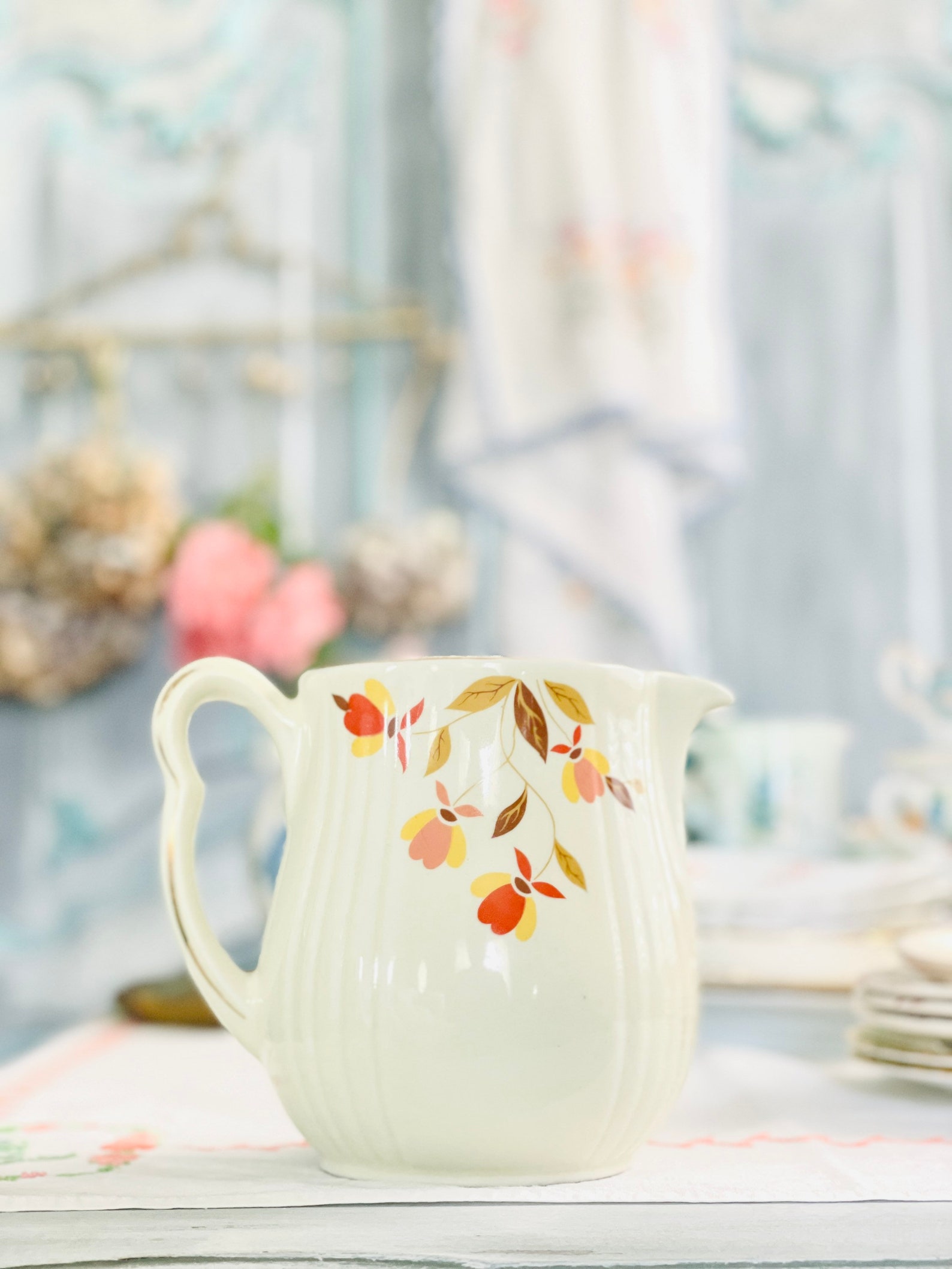 Vintage Pitcher Ceramic Hall's Jewel Tea Pitcher Jug Etsy