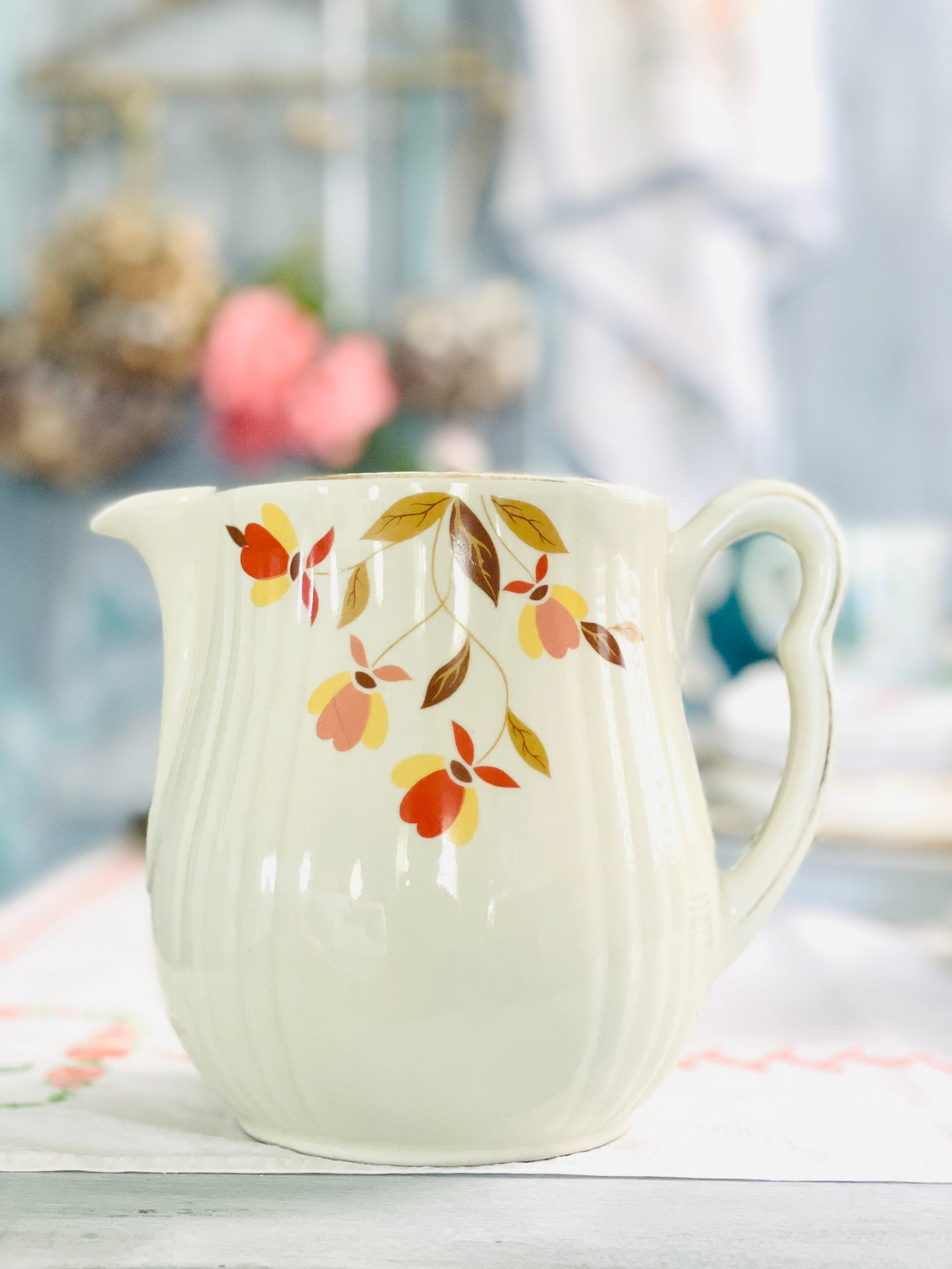 Vintage Pitcher Ceramic Hall's Jewel Tea Pitcher Jug Etsy