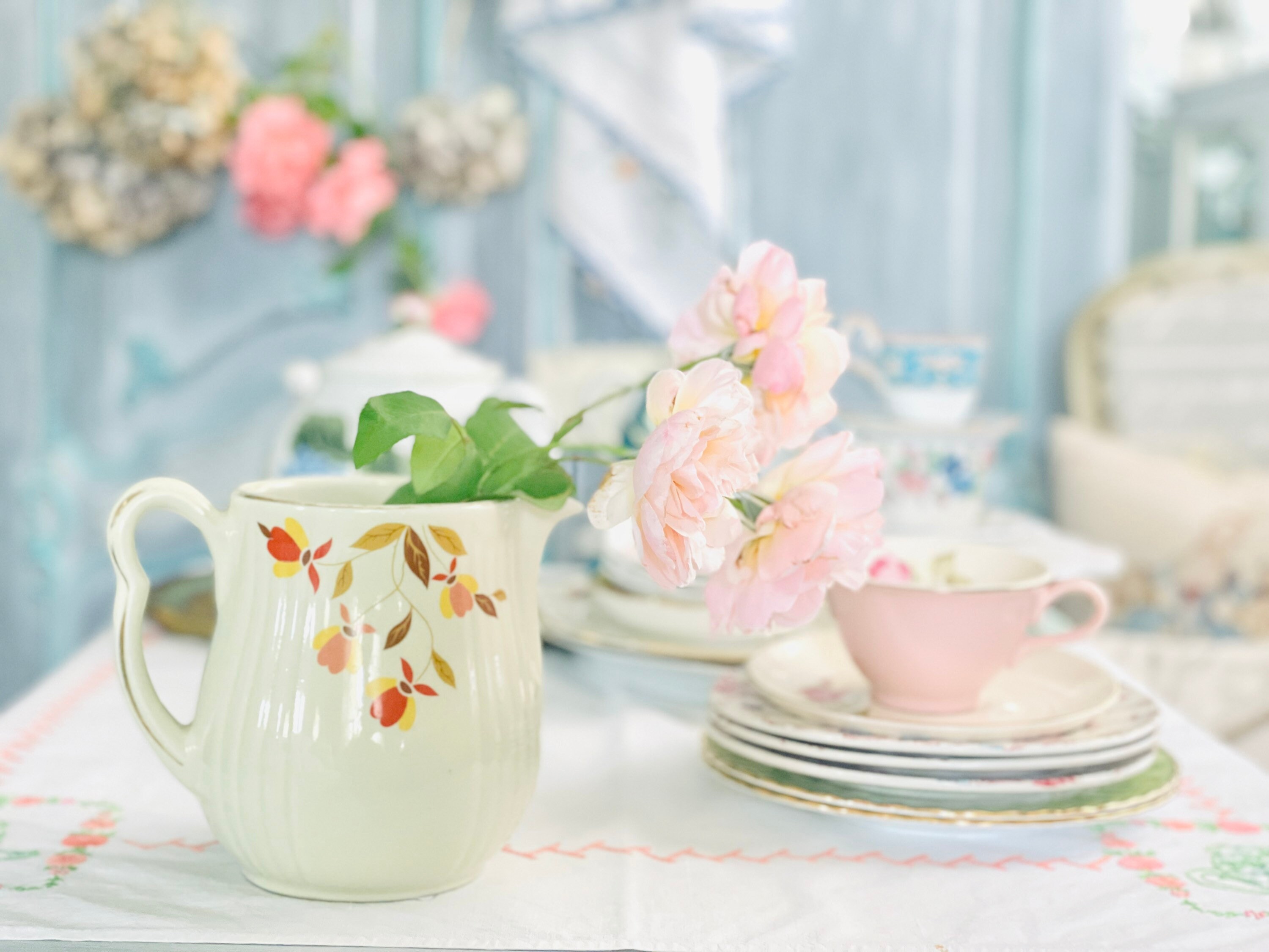 Vintage Pitcher Ceramic Hall's Jewel Tea Pitcher Jug Etsy