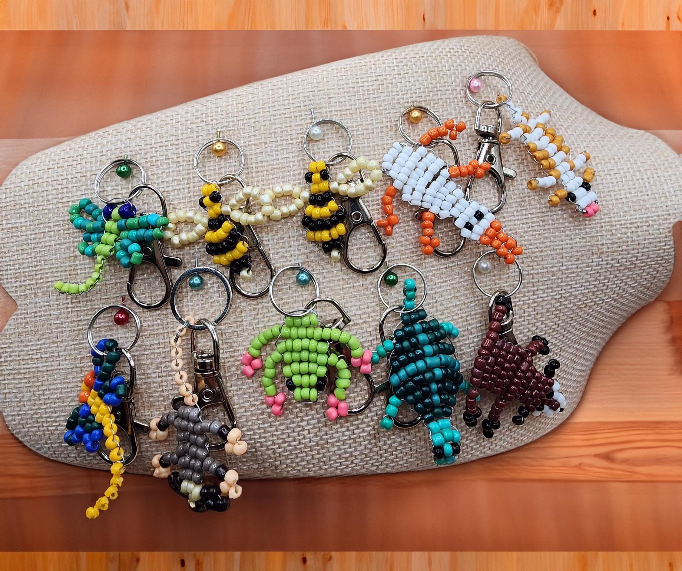 Beaded Animal Keychain - Etsy