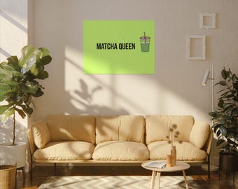 Lienzo Matcha Queen | Arte de pared estirado mate